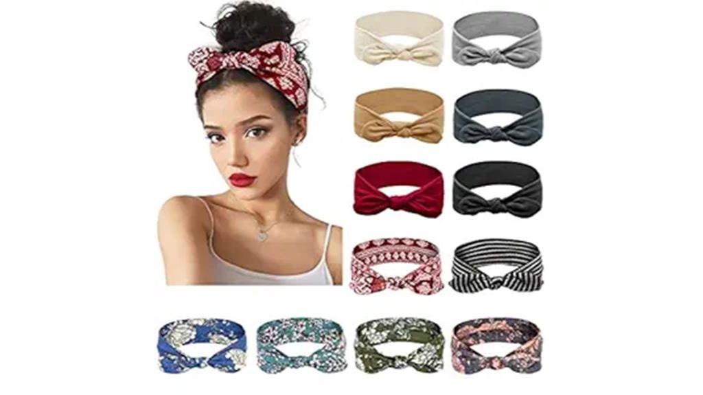 12 pack women s bow headbands