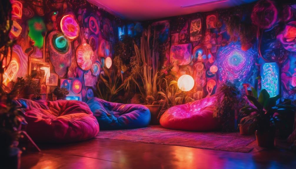 aesthetic trippy room inspiration