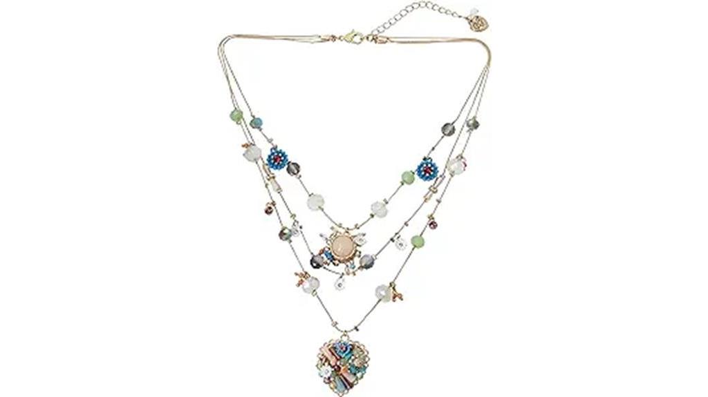 betsey johnson butterfly charms necklace