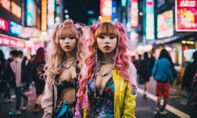 bold japanese gyaru fashion