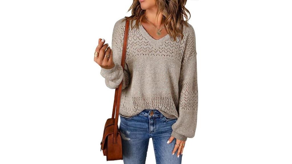 casual v neck sweater