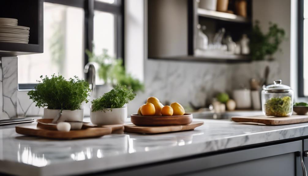 chic kitchen countertop styling