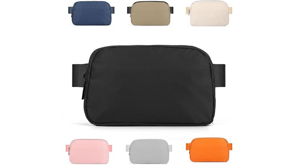 compact black belt bag