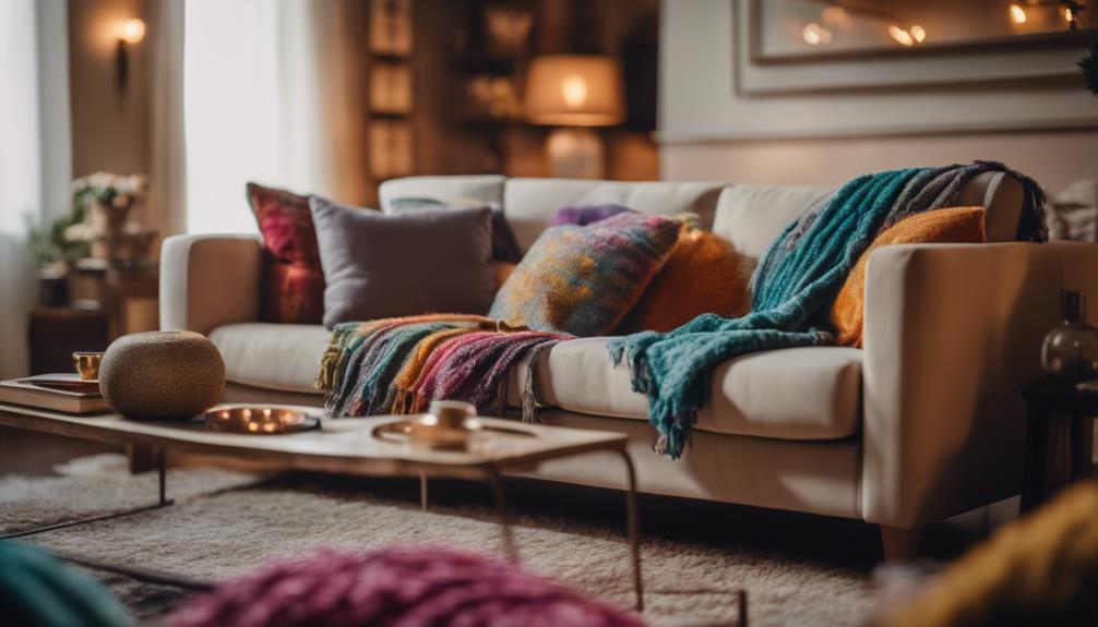 cozy layered throw blankets