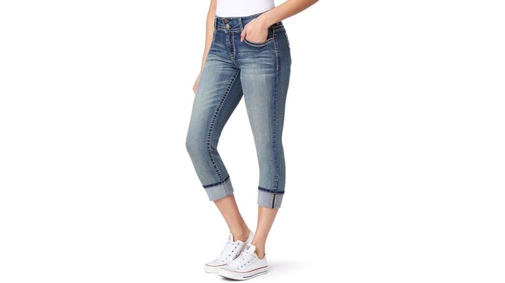 curvy mid rise crop jeans