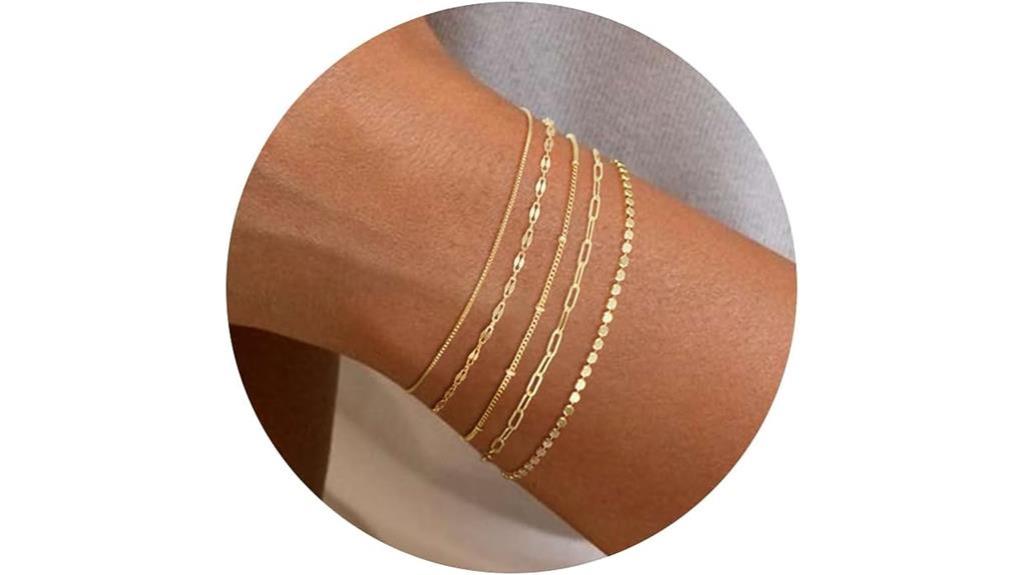 dainty 14k gold bracelets