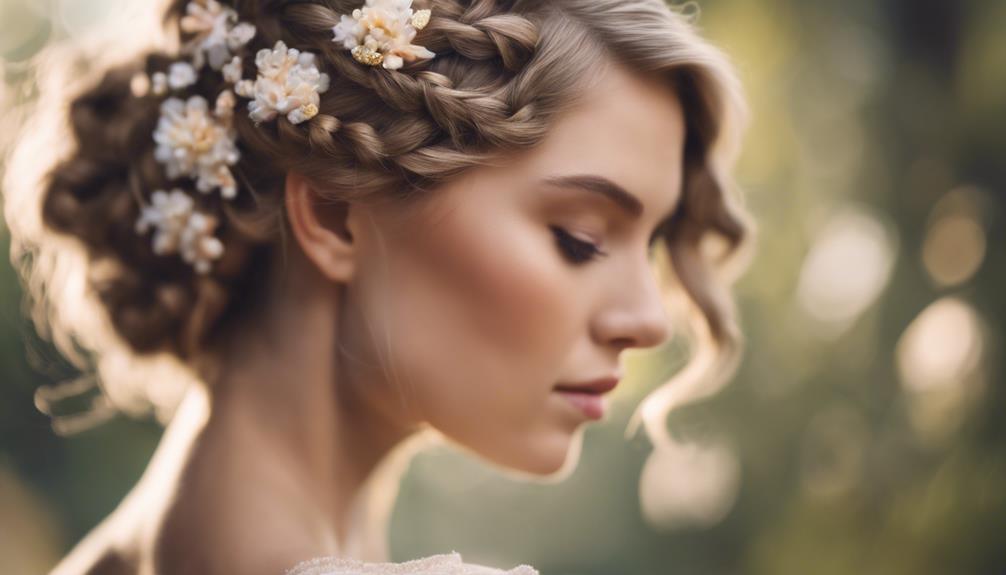 elegant side swept braids