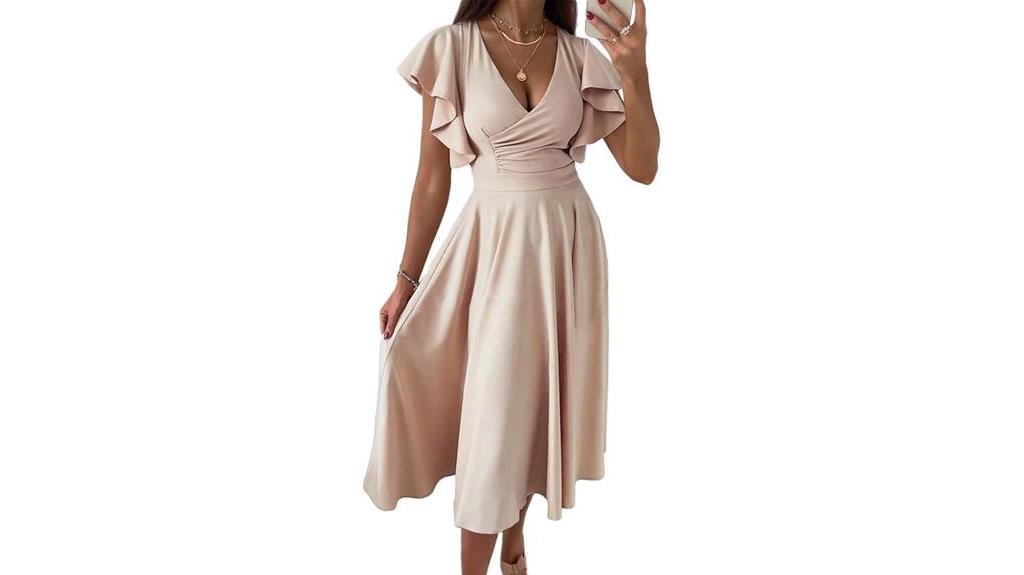 elegant v neck dress