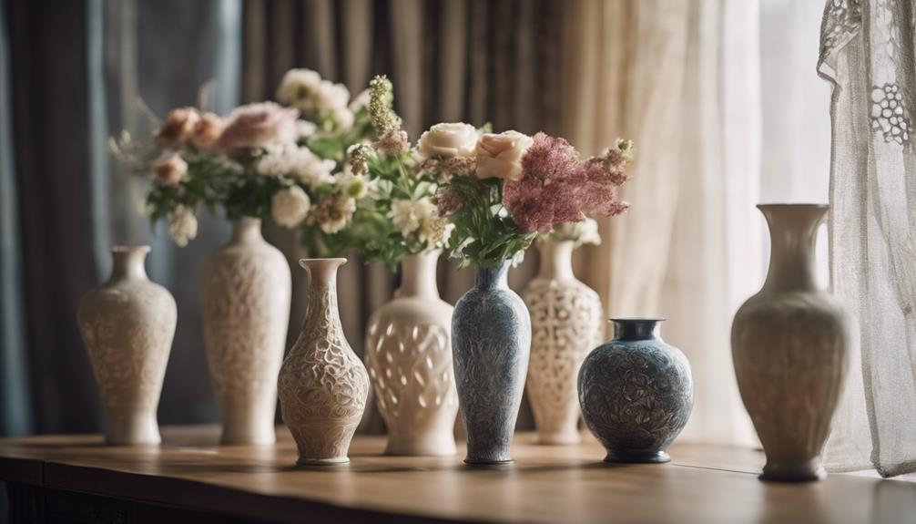 elegant vases enhance decor