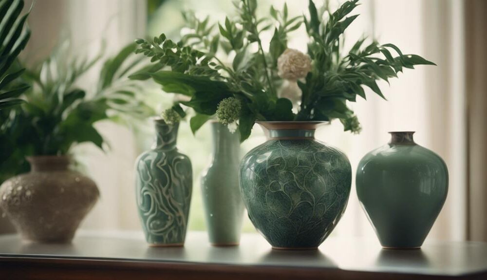 elegant vases enhance decor