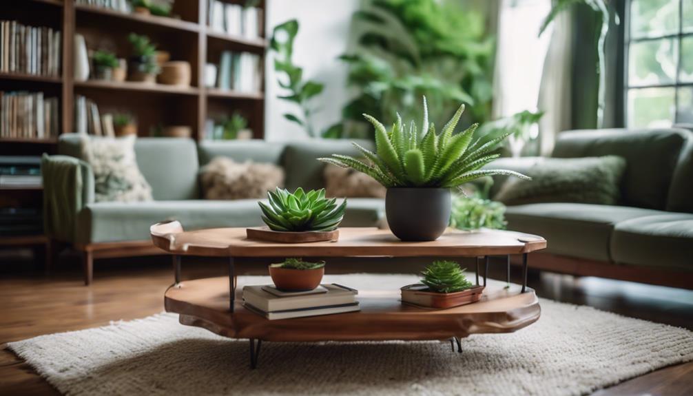 furniture with integrated plants