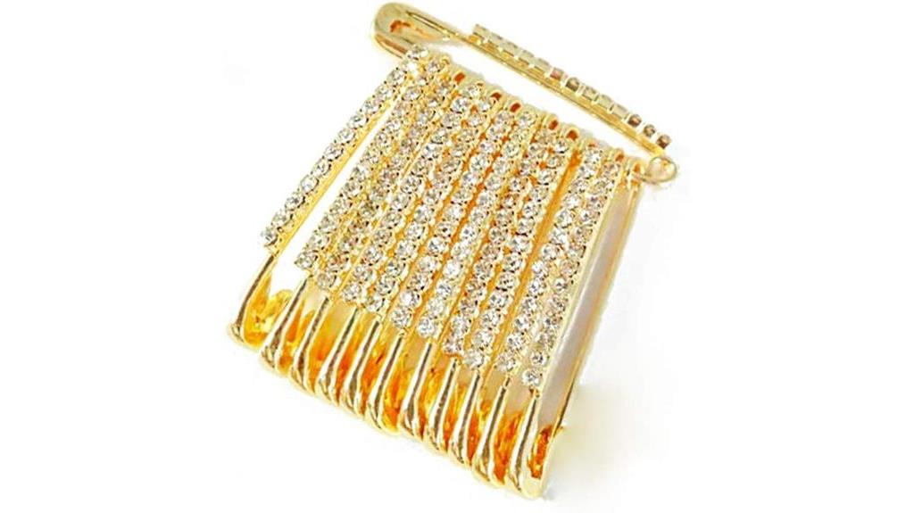 golden diamond saree pins