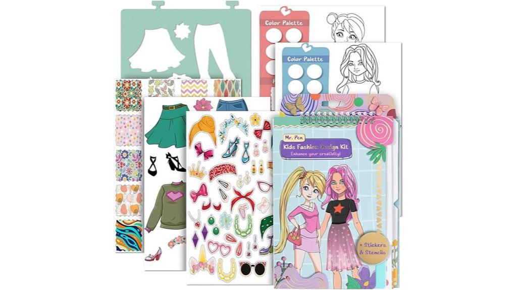 kids fashion sketchbook kit