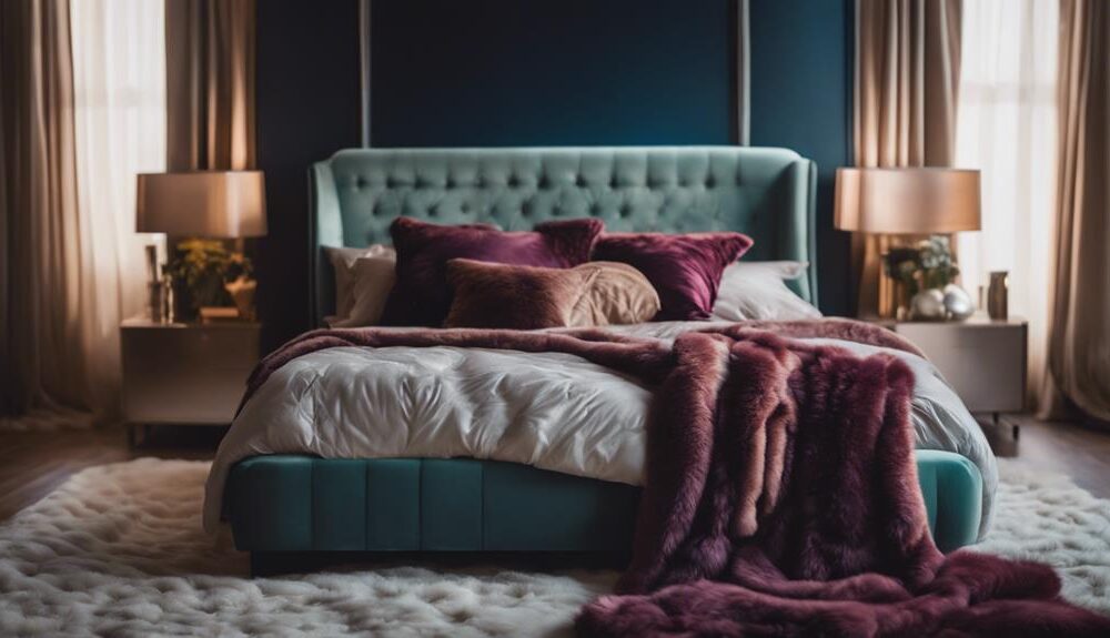 luxurious bedroom bed styling