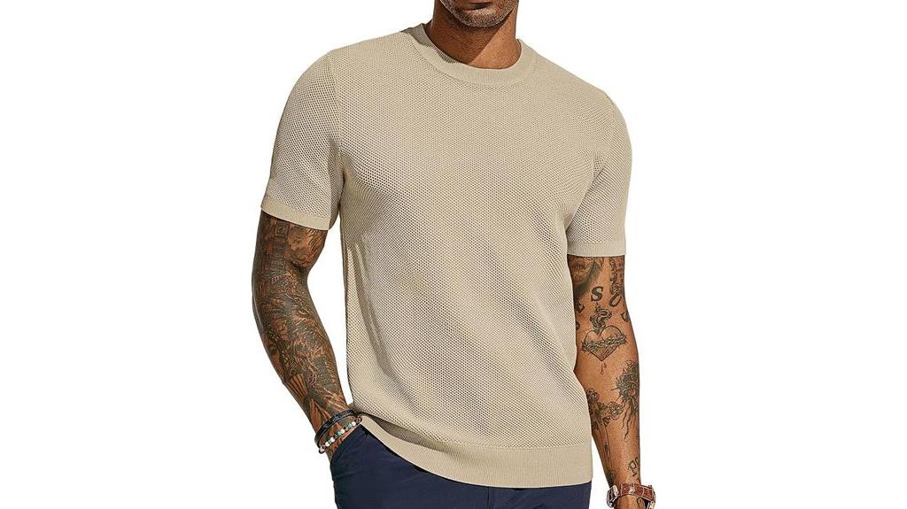 men s casual knit tee