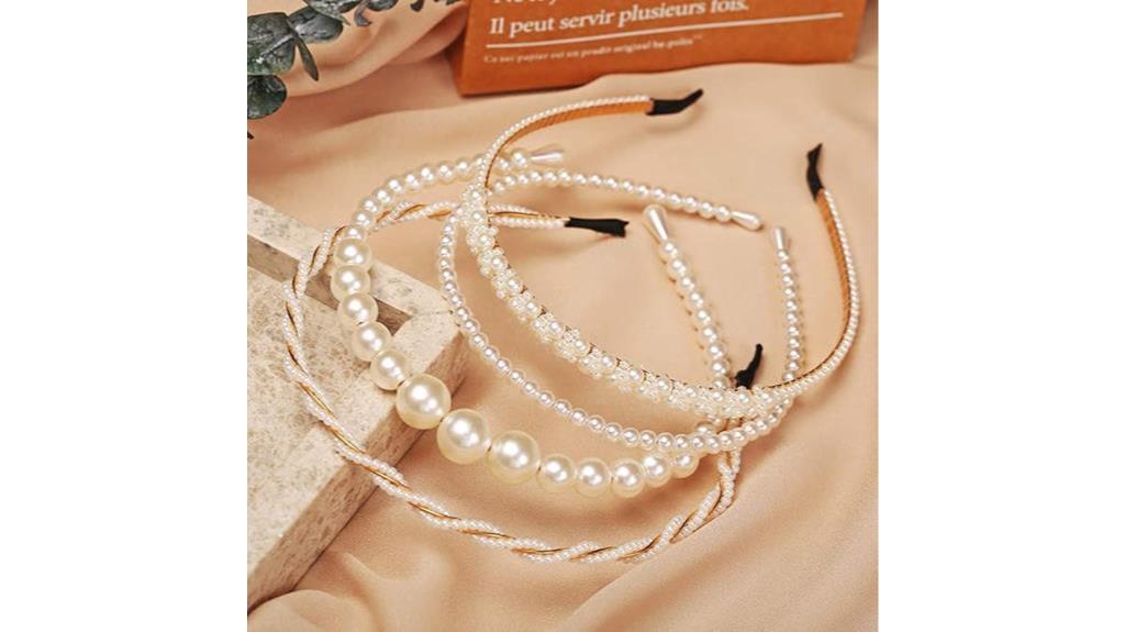 pearl fashion headbands set