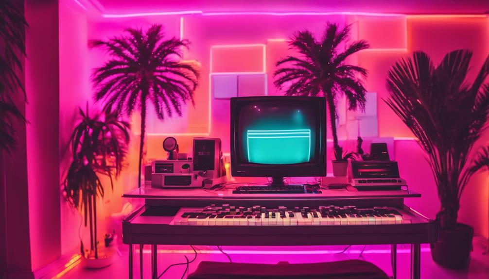 retro vaporwave room aesthetic