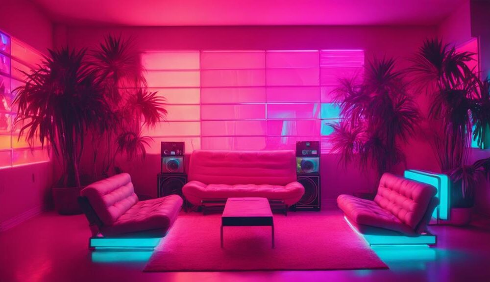 retro vaporwave room ideas