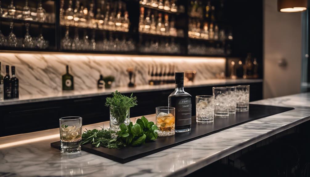 sleek functional bar styling