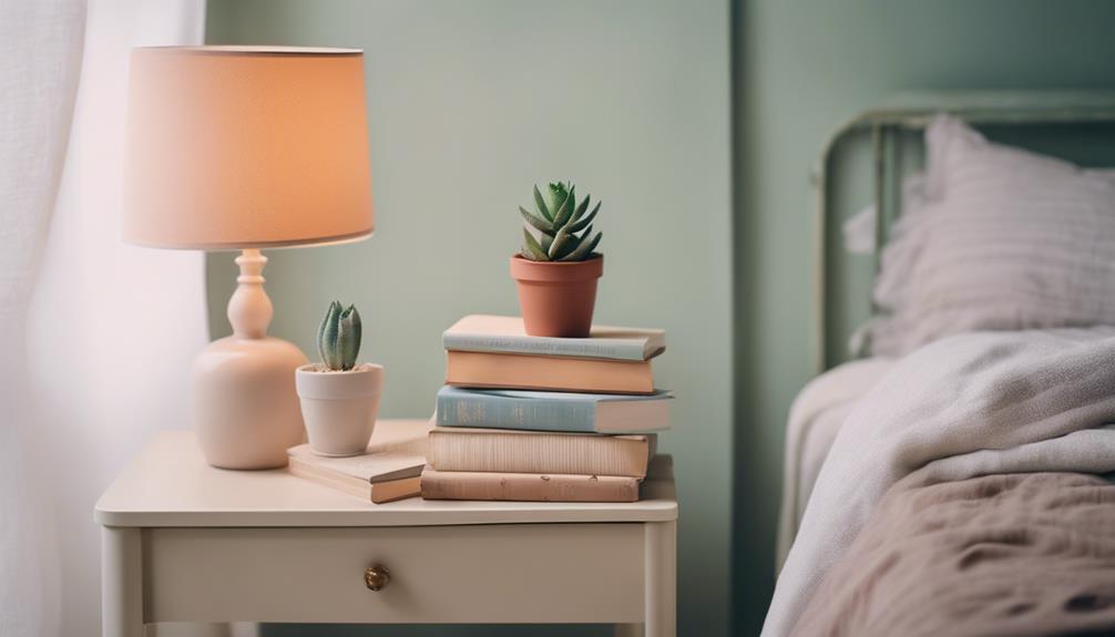 stylish bedside table colors