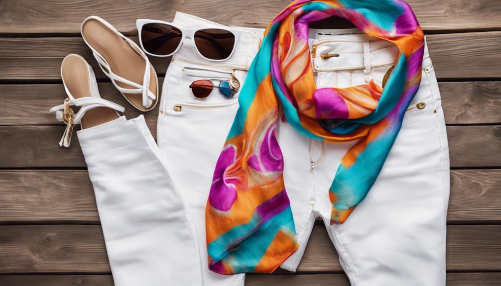 stylish white jeans accessories