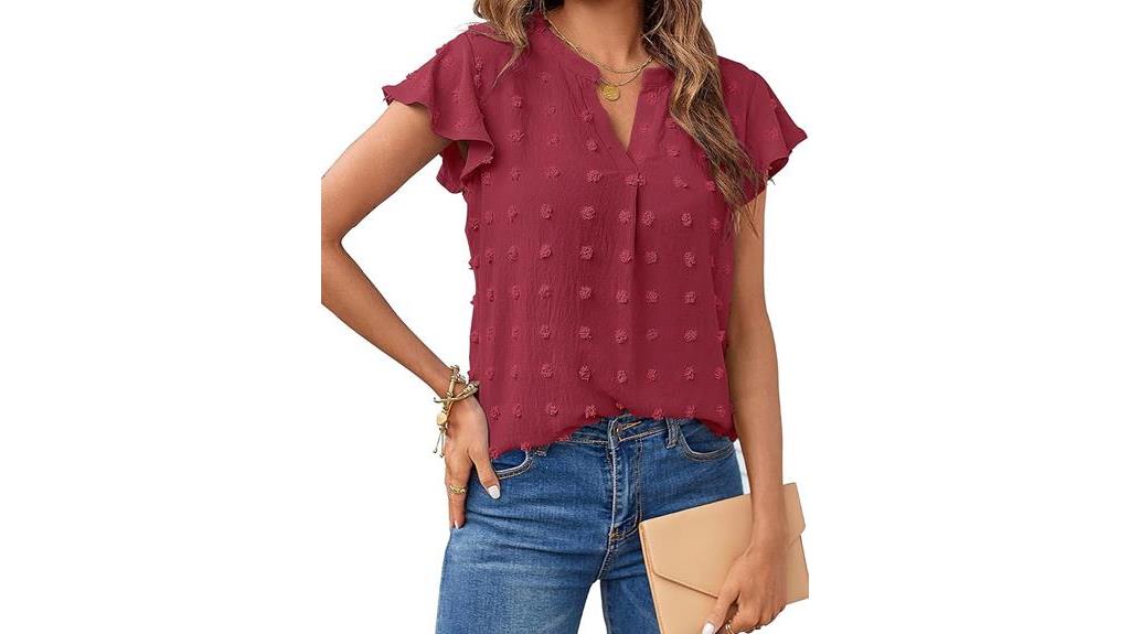 summer v neck blouse