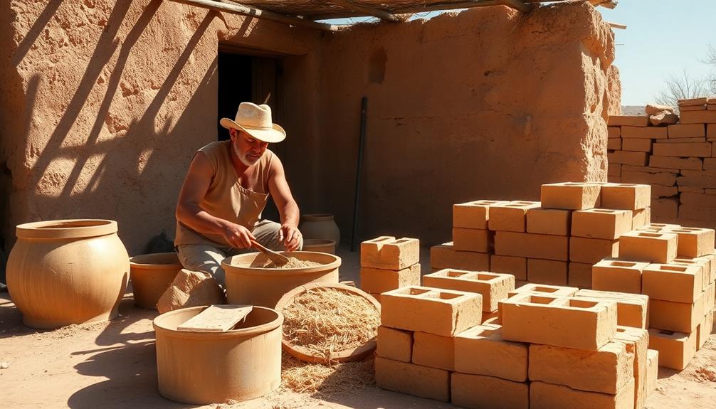 adobe brick production process