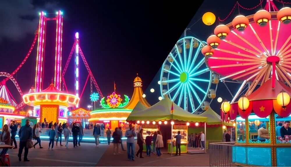 amusement parks versus carnivals