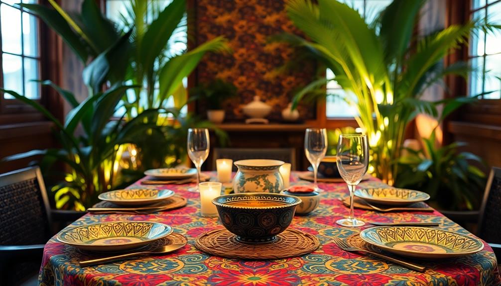 beautiful batik table decor