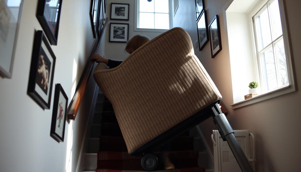 carrying furniture up stairs