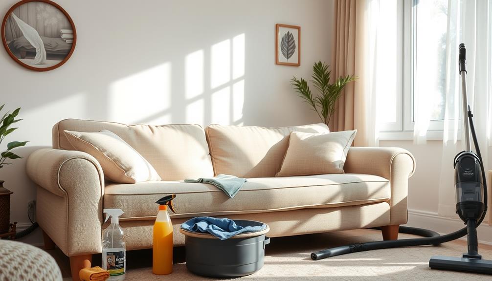 cleaning fabric sofa tips