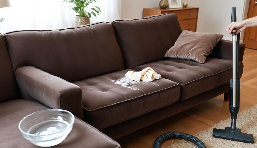 cleaning velvet sofa tips