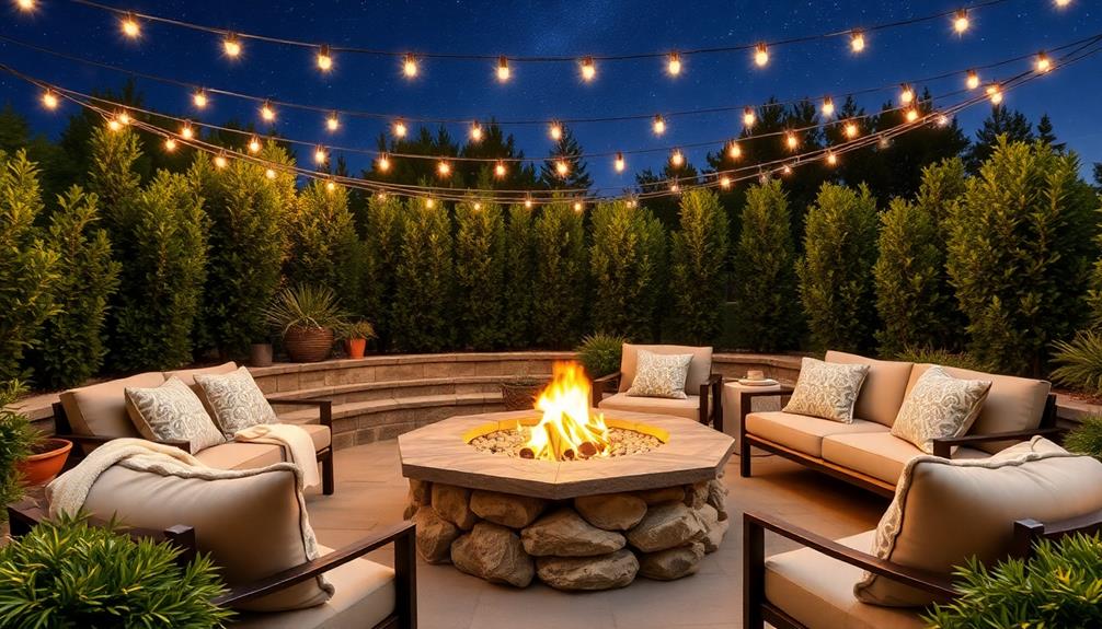 cozy outdoor social hub