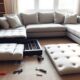 disassemble sectional sofa carefully