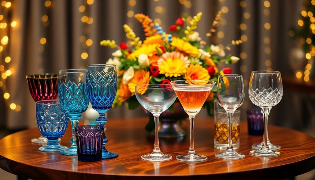 distinctive glassware choices available