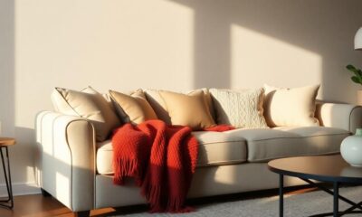 drape throw over sofa