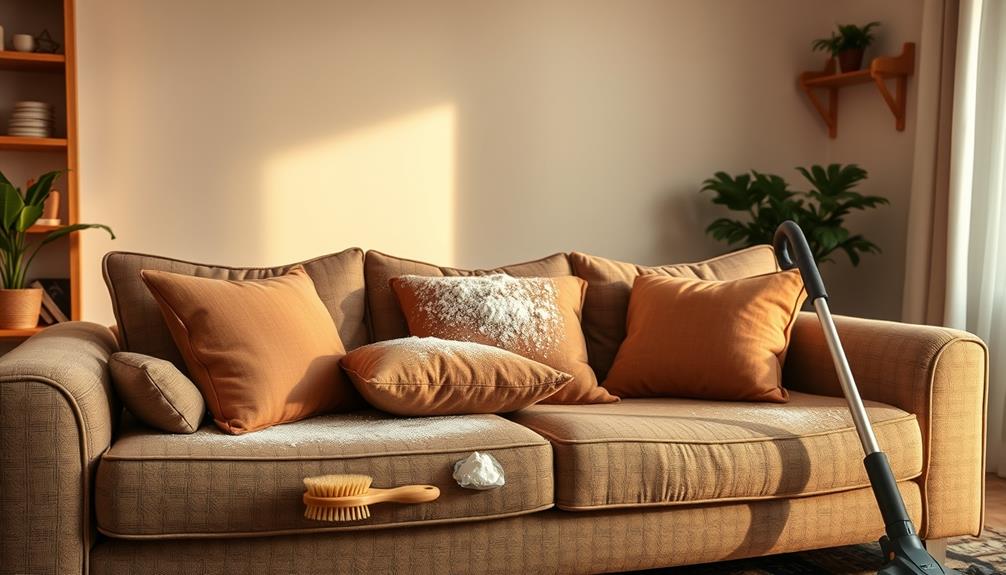 dry clean fabric sofa