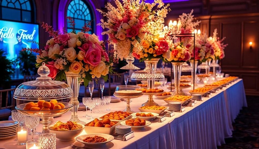 elegant buffet event transformation