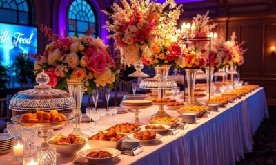 elegant buffet event transformation