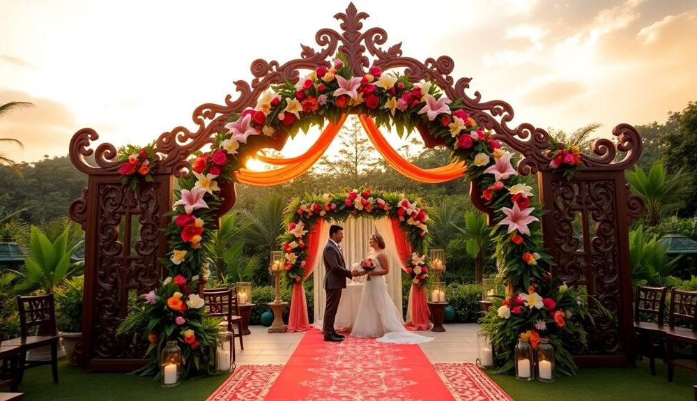 elegant indonesian wedding decor