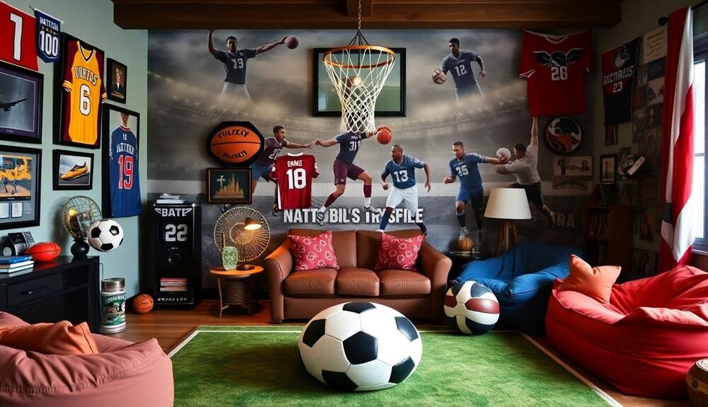 elevate room with athletic style