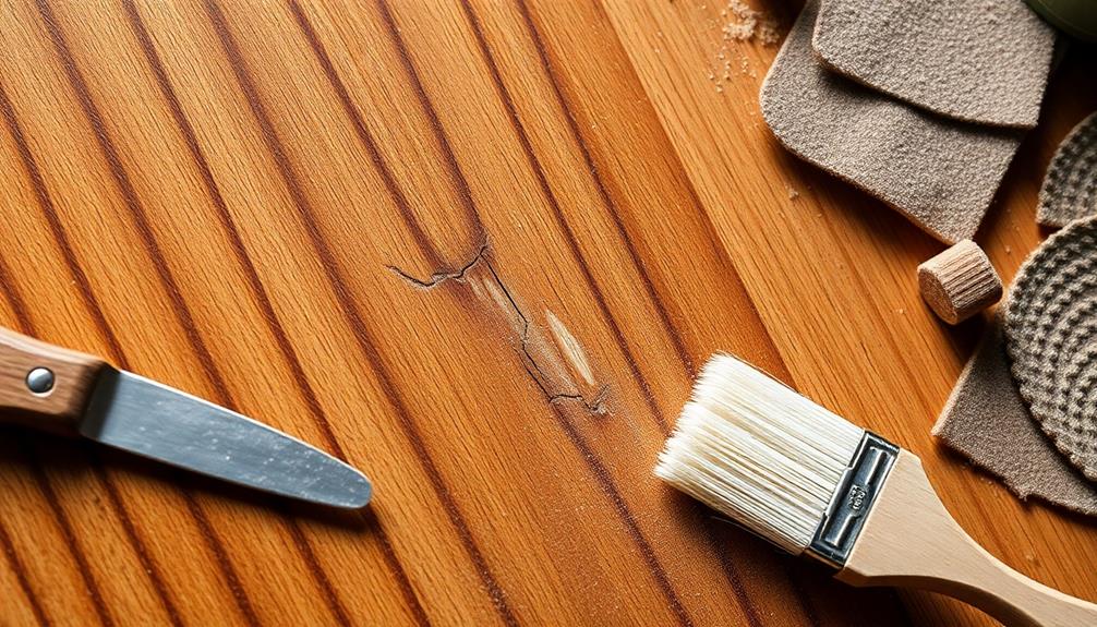 fixing damaged wood surface