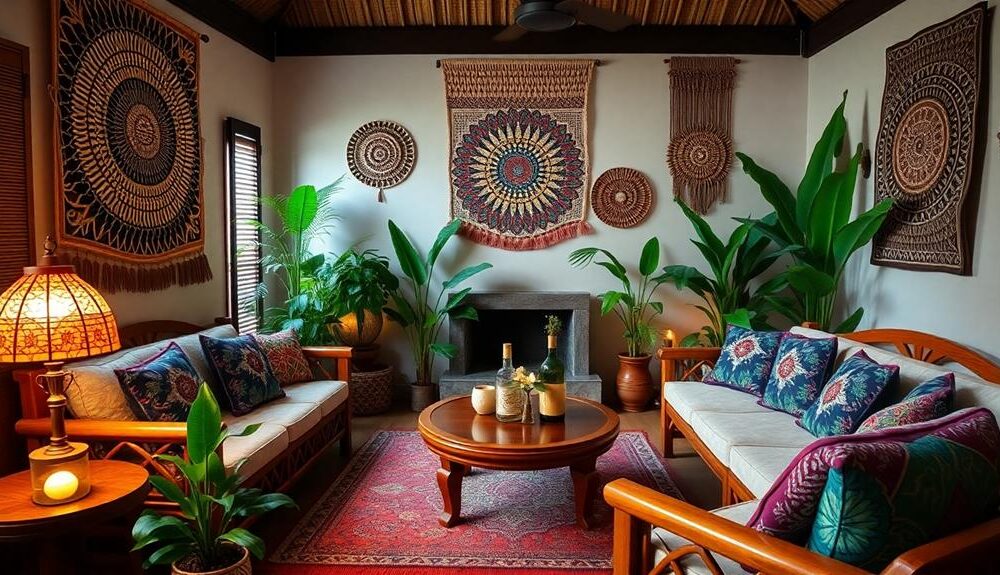 inviting tropical living room