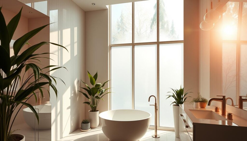 natural light in bathroom