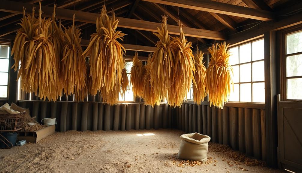 preserving dried corn stalks