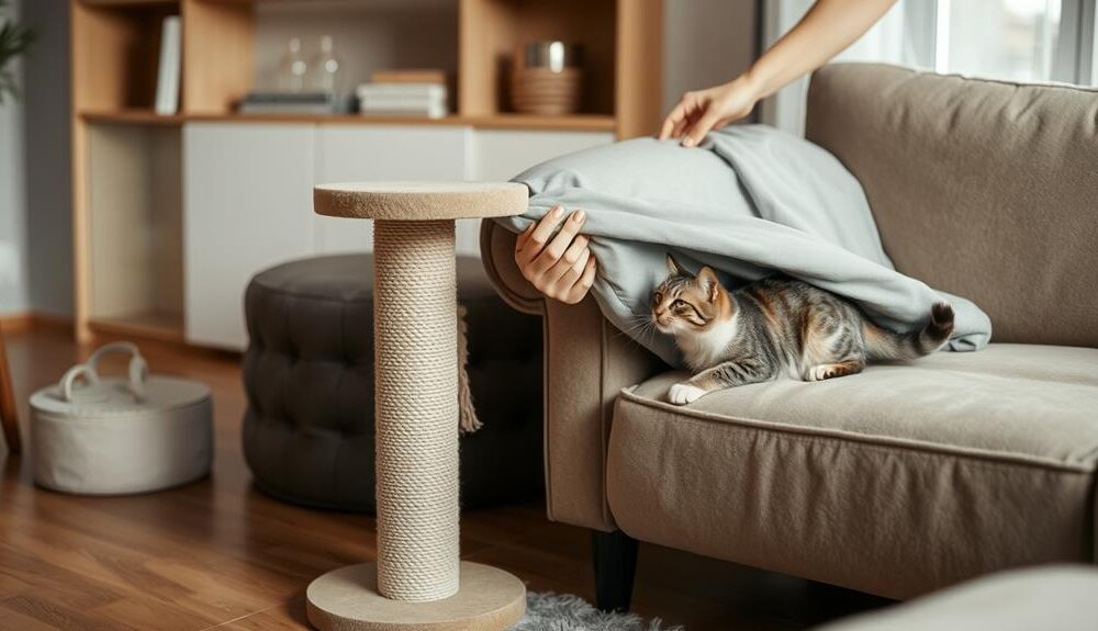 prevent cats scratching furniture