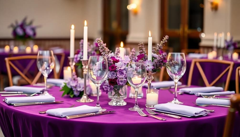 purple elegance for dining