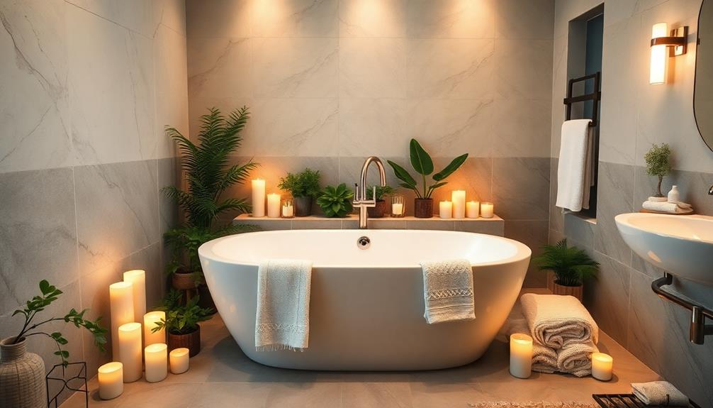 relaxing spa bathroom must haves