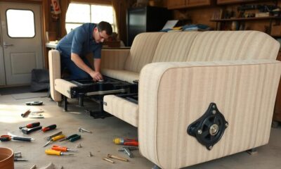 removing rv jackknife sofa