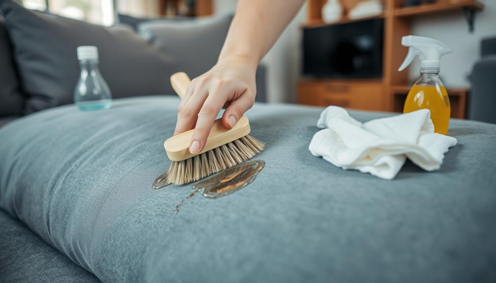 removing stains from upholstery